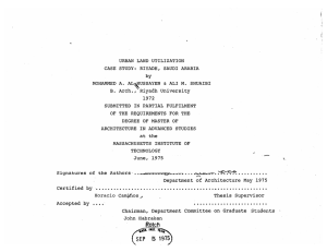 URBAN  LAND CASE  STUDY: by 1972