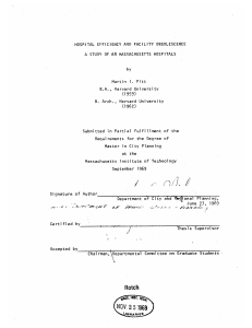 HOSPITAL  EFFICIENCY  AND A STUDY by (1959)