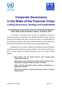Corporate Governance in the Wake of the Financial Crisis:
