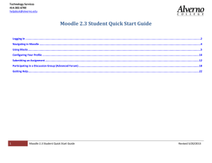 Moodle 2.3 Student Quick Start Guide