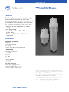 VP Series Filter Housing Description