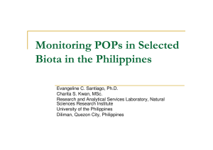 Monitoring POPs in Selected Biota in the Philippines
