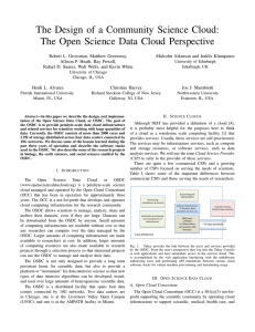 The Design of a Community Science Cloud: