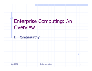 Enterprise Computing: An Overview B. Ramamurthy 6/9/2005
