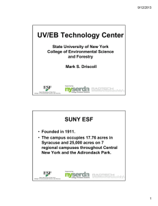 UV/EB Technology Center SUNY ESF