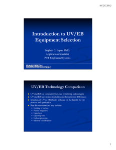 Introduction to UV/EB Equipment Selection