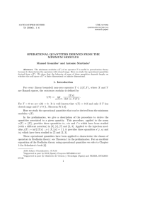 58 (2006), 1–6 OPERATIONAL QUANTITIES DERIVED FROM THE MINIMUM MODULUS Manuel Gonz´