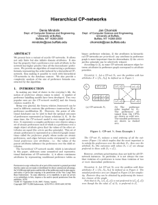 Hierarchical CP-networks Denis Mindolin Jan Chomicki