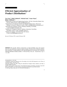 Efficient Approximation of Product Distributions ˘ ´