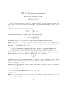 CSE 694 Homework Assignment 2 September 16, 2011