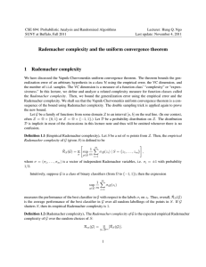 CSE 694: Probabilistic Analysis and Randomized Algorithms Lecturer: Hung Q. Ngo