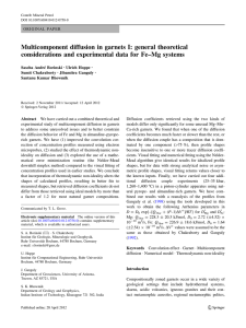 Multicomponent diffusion in garnets I: general theoretical