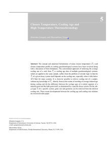 5 Closure Temperature, Cooling Age and High Temperature Thermochronology