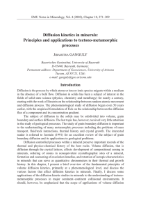 Diffusion kinetics in minerals: Principles and applications to tectono-metamorphic processes J
