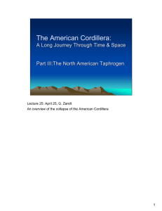The American Cordillera: A Long Journey Through Time &amp; Space Taphrogen