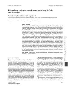 Lithospheric and upper mantle structure of central Chile and Argentina