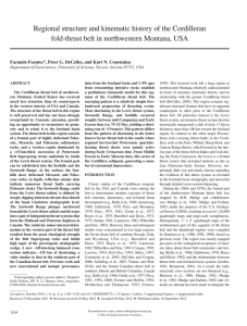 Regional structure and kinematic history of the Cordilleran