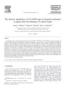 The tectonic significance of (U,Th)/Pb ages of monazite inclusions