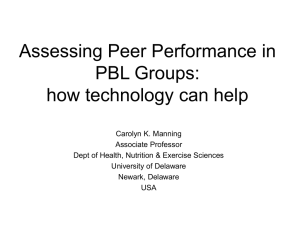 Assessing Peer Performance in PBL Groups: how technology can help