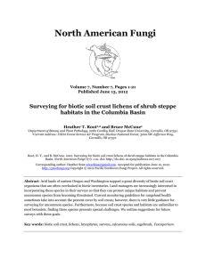 North American Fungi habitats in the Columbia Basin