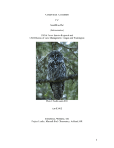 Conservation Assessment  For Great Gray Owl