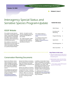 Interagency Special Status and Sensitive Species Program-Update ISSSSP Website