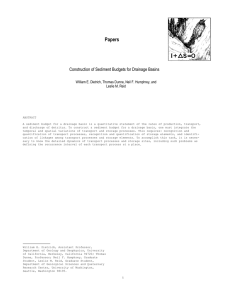 Papers Construction of Sediment Budgets for Drainage Basins Leslie M. Reid