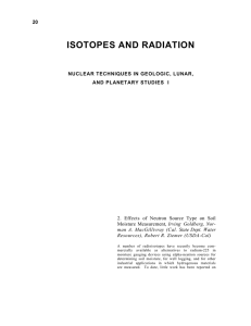 ISOTOPES AND RADIATION
