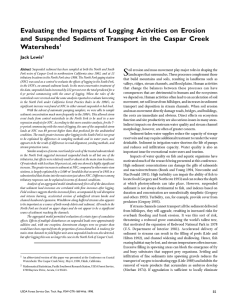 Evaluating the Impacts of Logging Activities on Erosion