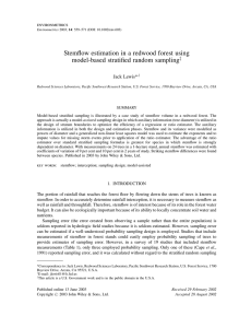 Stemflow estimation in a redwood forest using model-based stratified random sampling z