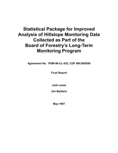 Statistical Package for Improved Analysis of Hillslope Monitoring Data