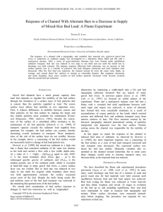 Response of a Channel With Alternate Bars to a Decrease in... of Mixed-Size Bed Load: A Flume Experiment