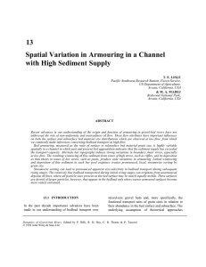 13 Spatial Variation in Armouring in a Channel with High Sediment Supply