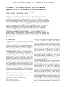 Variability of bed mobility in natural, gravel-bed channels