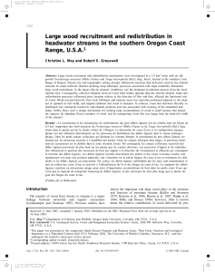 Large wood recruitment and redistribution in Range, U.S.A.