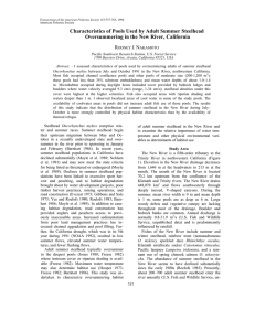 Characteristics of Pools Used by Adult Summer Steelhead  R