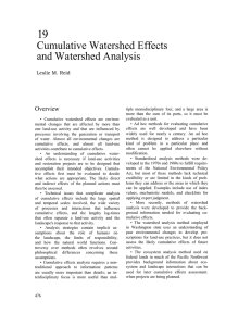 19 Cumulative Watershed Effects and Watershed Analysis