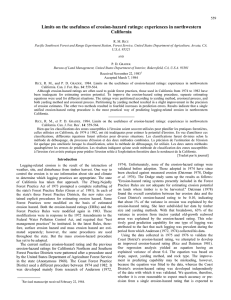 Limits on the usefulness of erosion-hazard ratings: experiences in northwestern California 559