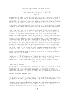 SYSTEMATIC SAMPLING FOR SUSPENDED SEDIMENT  By Robert B. Thomas, Mathematical Statistician,