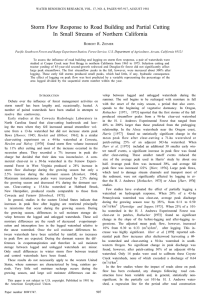 Storm Flow Response to Road Building and Partial Cutting R R. Z