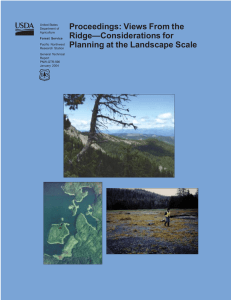 Proceedings: Views From the Ridge—Considerations for Planning at the Landscape Scale