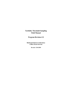 Turbidity Threshold Sampling Field Manual Program Revision 4.X