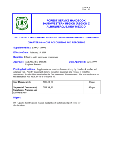 FOREST SERVICE HANDBOOK SOUTHWESTERN REGION (REGION 3) ALBUQUERQUE, NEW MEXICO