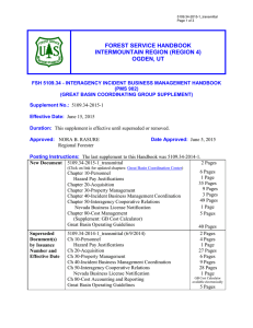 FOREST SERVICE HANDBOOK INTERMOUNTAIN REGION (REGION 4) OGDEN, UT