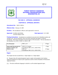 FOREST SERVICE HANDBOOK NATIONAL HEADQUARTERS (WO) WASHINGTON, DC