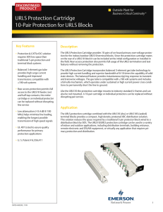 URLS Protection Cartridge 10-Pair Protection for URLS Blocks DISCONTINUED