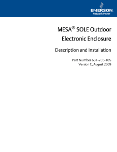 MESA SOLE Outdoor Electronic Enclosure Description and Installation