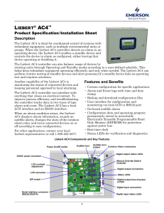 L AC4 IEBERT Product Specification/Installation Sheet