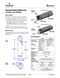 T M 115VAC 230VAC