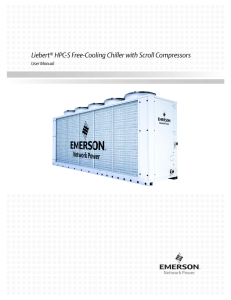 Liebert HPC-S Free-Cooling Chiller with Scroll Compressors User Manual ®